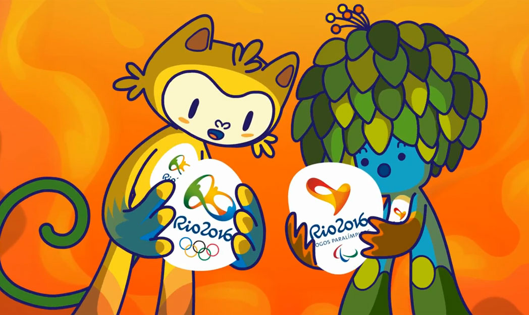 Reprodução/Youtube Rio 2016 mascotes olimpicos rio 2016
